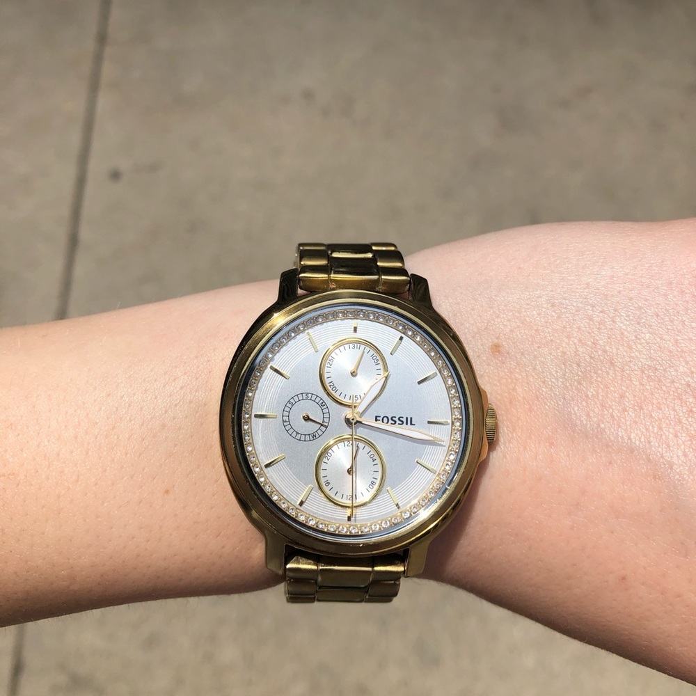 Fossil gold watch